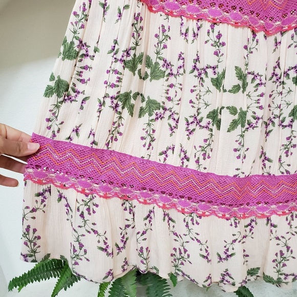 🔥 Floral Tube Top Maxi Dress size Small - Picture 5 of 8